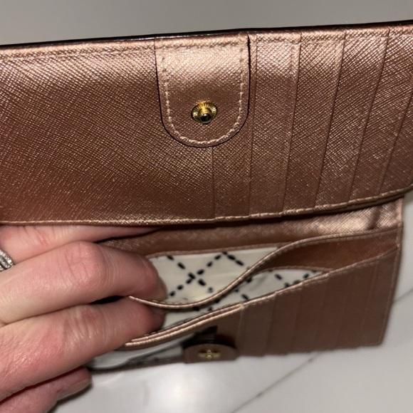 Kate Spade Metallic Rose Gold Wallet - Picture 8 of 10